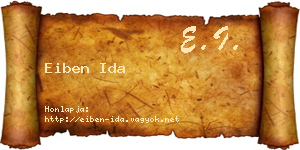 Eiben Ida névjegykártya
